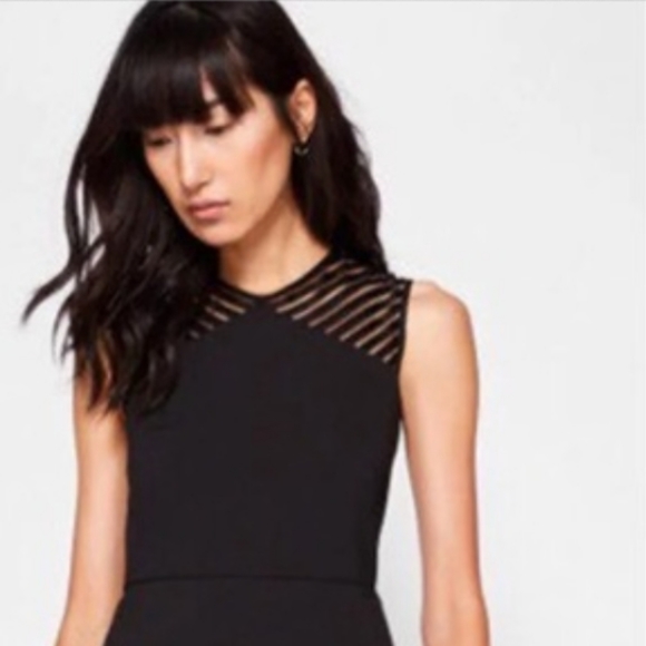 TED BAKER LONDON Lucette Mesh Bodycon Black Dress - Picture 6 of 10